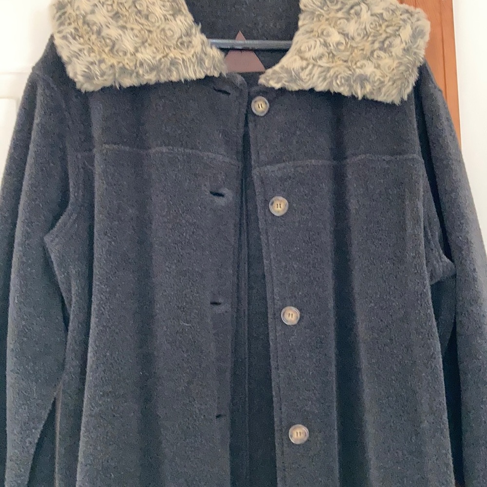 Wool blend Fleece Coat - Picture 10 of 11